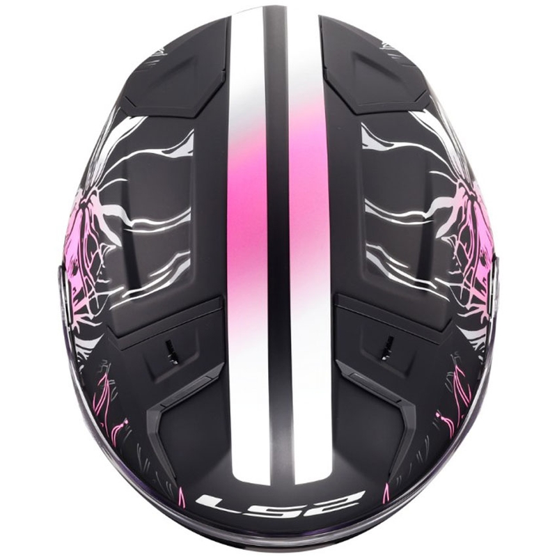 Casco integral de motocicleta LS2 FF811 Vector II Darflo negro mate-rosa