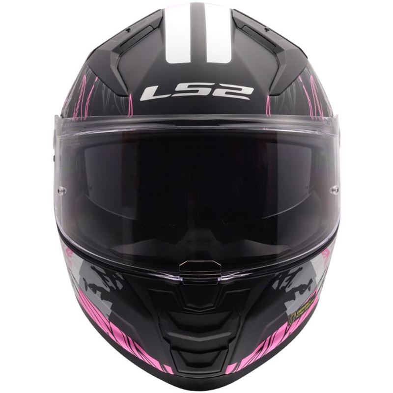 Casco integral de motocicleta LS2 FF811 Vector II Darflo negro mate-rosa