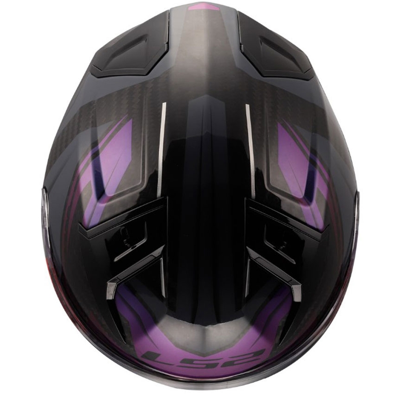 Casco integral de motocicleta LS2 FF811 Vector II C Savage Chameleon negro-violeta