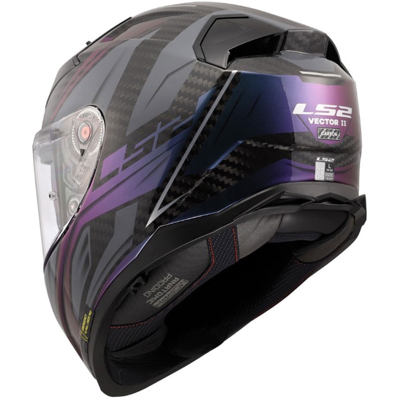 Casco integral de motocicleta LS2 FF811 Vector II C Savage Chameleon negro-violeta
