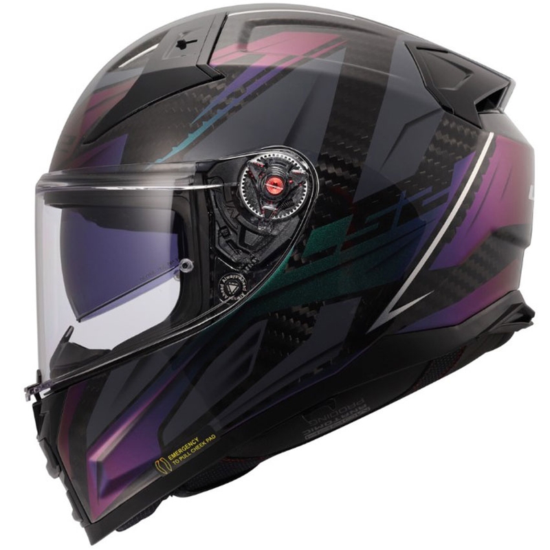 Casco integral de motocicleta LS2 FF811 Vector II C Savage Chameleon negro-violeta