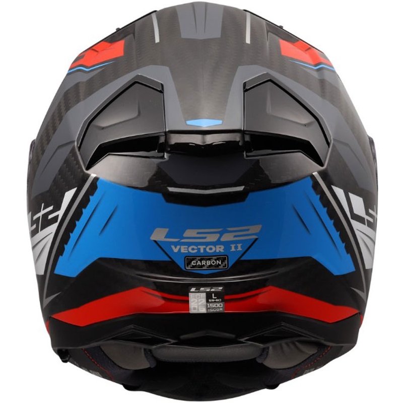 Casco integral de motocicleta LS2 FF811 Vector II C Savage blanco-azul-rojo