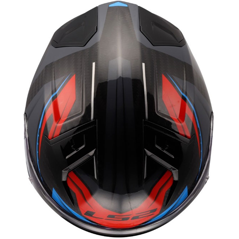 Casco integral de motocicleta LS2 FF811 Vector II C Savage blanco-azul-rojo