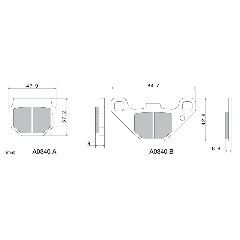 Pastillas de freno NISSIN compuesto semimetálico M501-390 2 uds.
