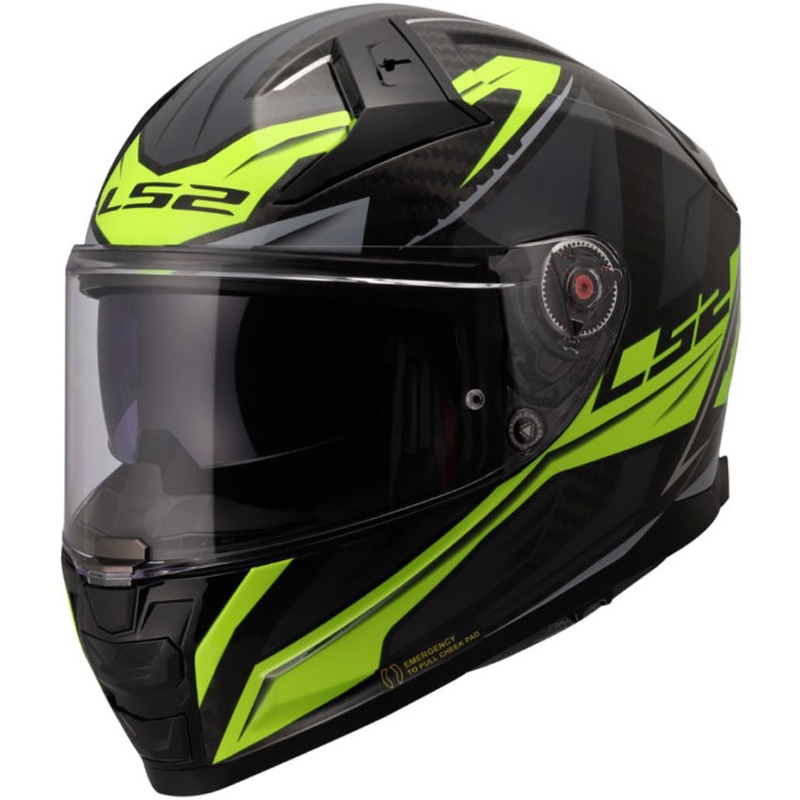 Casco integral de motocicleta LS2 FF811 Vector II C Savage amarillo brillante HV