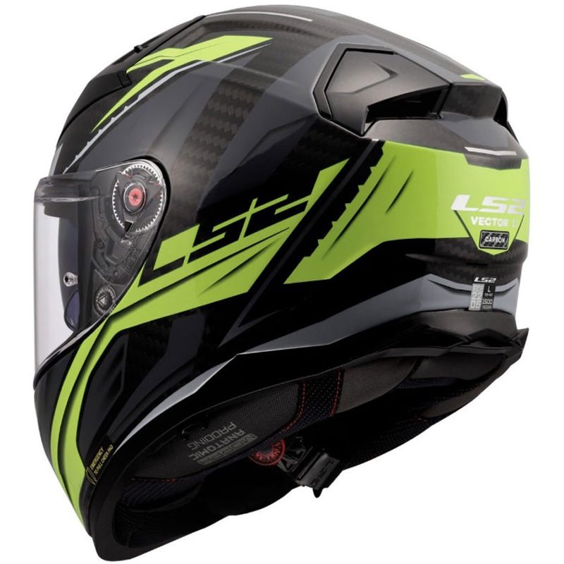Casco integral de motocicleta LS2 FF811 Vector II C Savage amarillo brillante HV