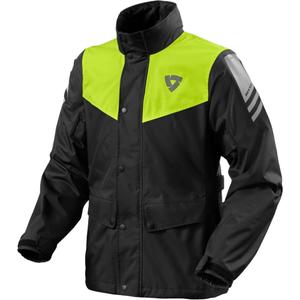 Chubasquero para moto Revit Nitric 4 H2O negro-amarillo fluorescente
