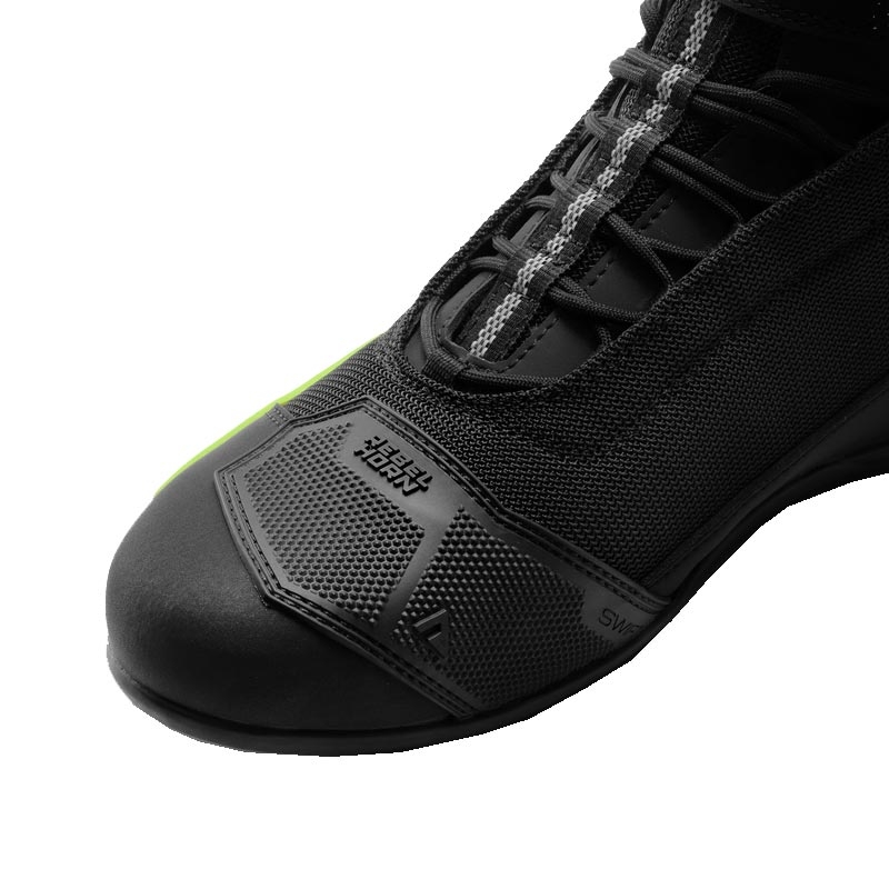 Botas de moto Rebelhorn Swift negro-amarillo fluo