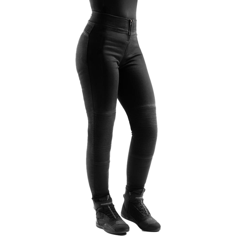 Leggings de moto cortos para mujer Rebelhorn Chica negros