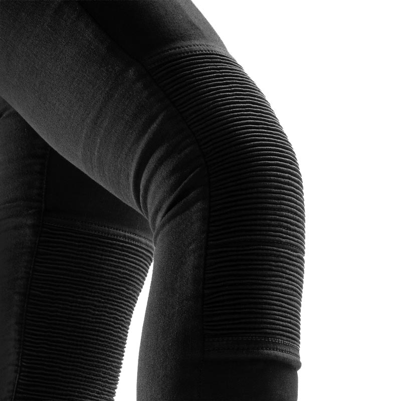Leggings de moto cortos para mujer Rebelhorn Chica negros