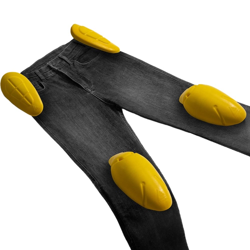 Vaqueros de moto Rebelhorn Classic Monolayer Extra Cropped en negro lavado