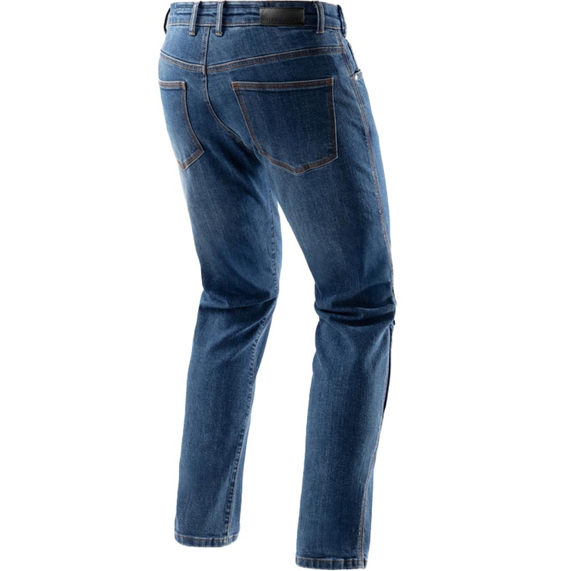Vaqueros biker monocapa clásicos Rebelhorn en azul lavado