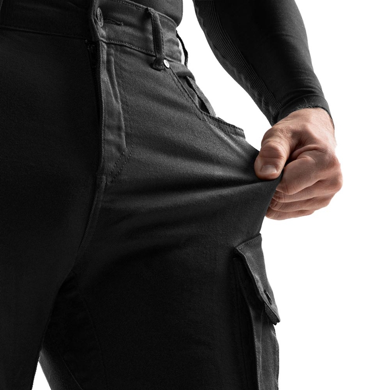 Pantalones vaqueros de moto Rebelhorn Faster negros