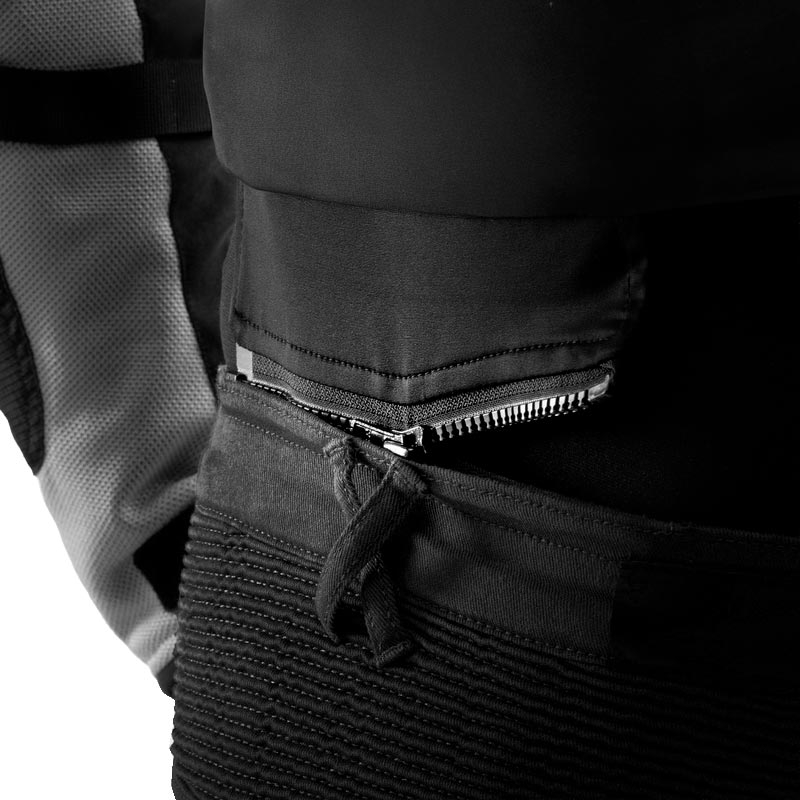Pantalones vaqueros de moto Rebelhorn Faster cortos, color negro.