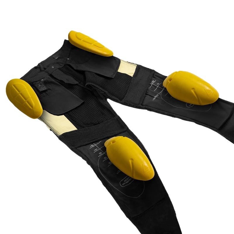 Pantalones vaqueros de moto Rebelhorn Faster cortos, color negro.