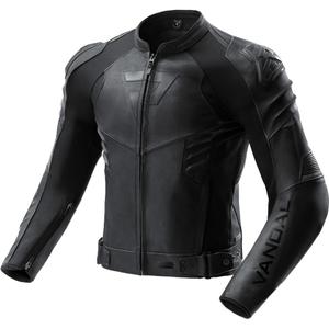 Chaqueta de moto de cuero Rebelhorn Vandal 2 negra