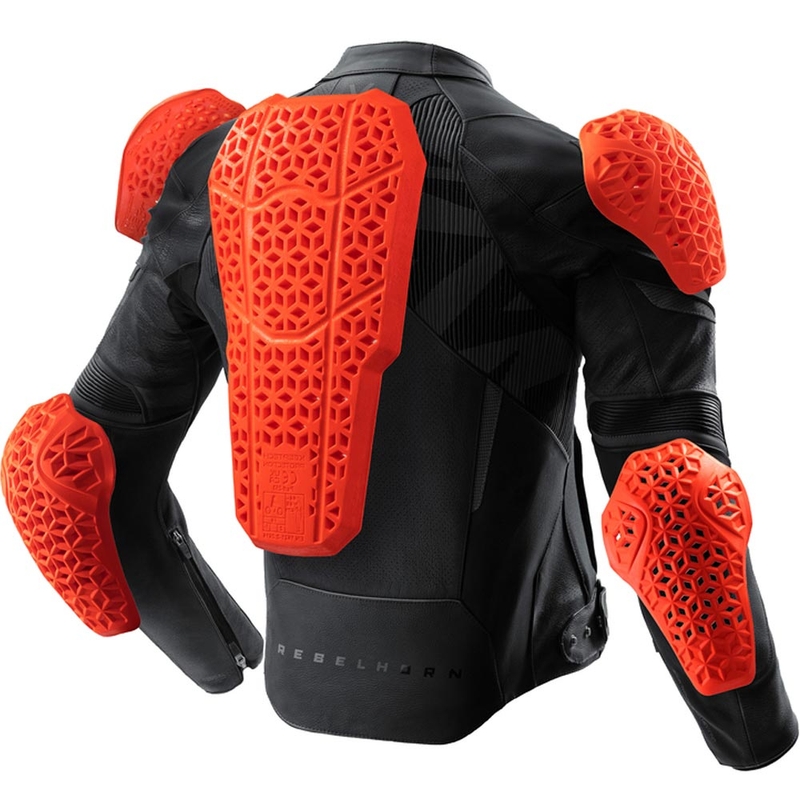 Chaqueta de moto de cuero Rebelhorn Vandal 2 negra