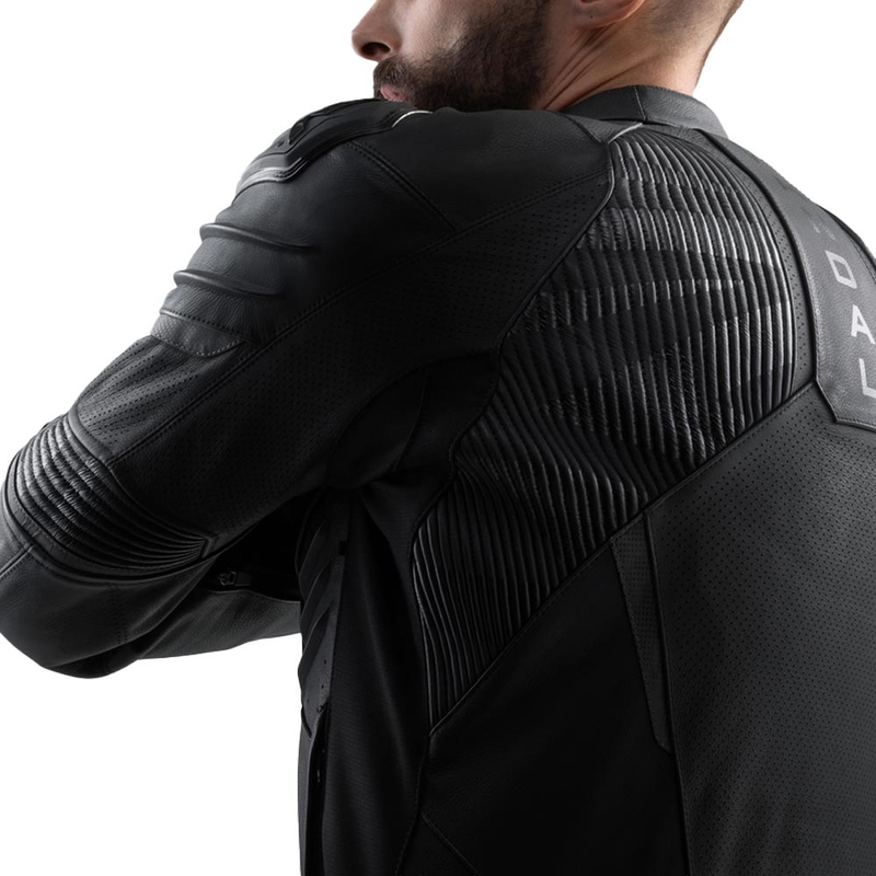 Chaqueta de moto de cuero Rebelhorn Vandal 2 negra