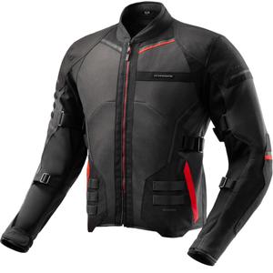Chaqueta de moto Rebelhorn Scandal 3 gris oscuro, negro y rojo