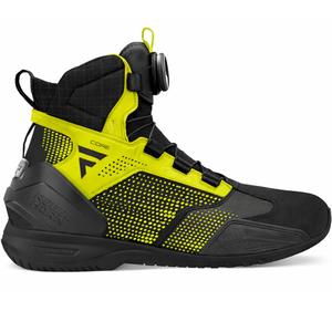 Botas de moto Rebelhorn Core negro-amarillo fluo