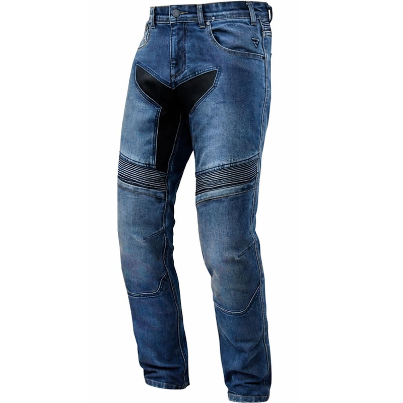 Vaqueros de moto recortados Rebelhorn Eagle 4 RG, azul lavado