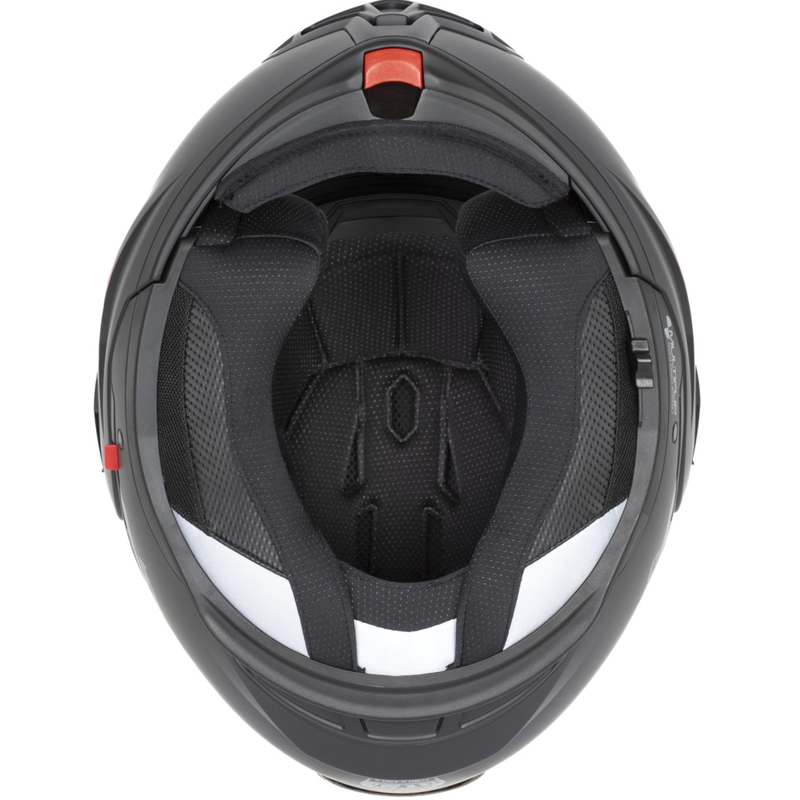 Casco de moto modular Cassida MultiFlip Korp en negro mate-gris oscuro-gris