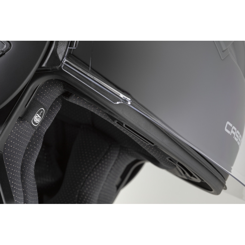 Casco de moto modular Cassida MultiFlip Korp en negro mate, rojo y gris