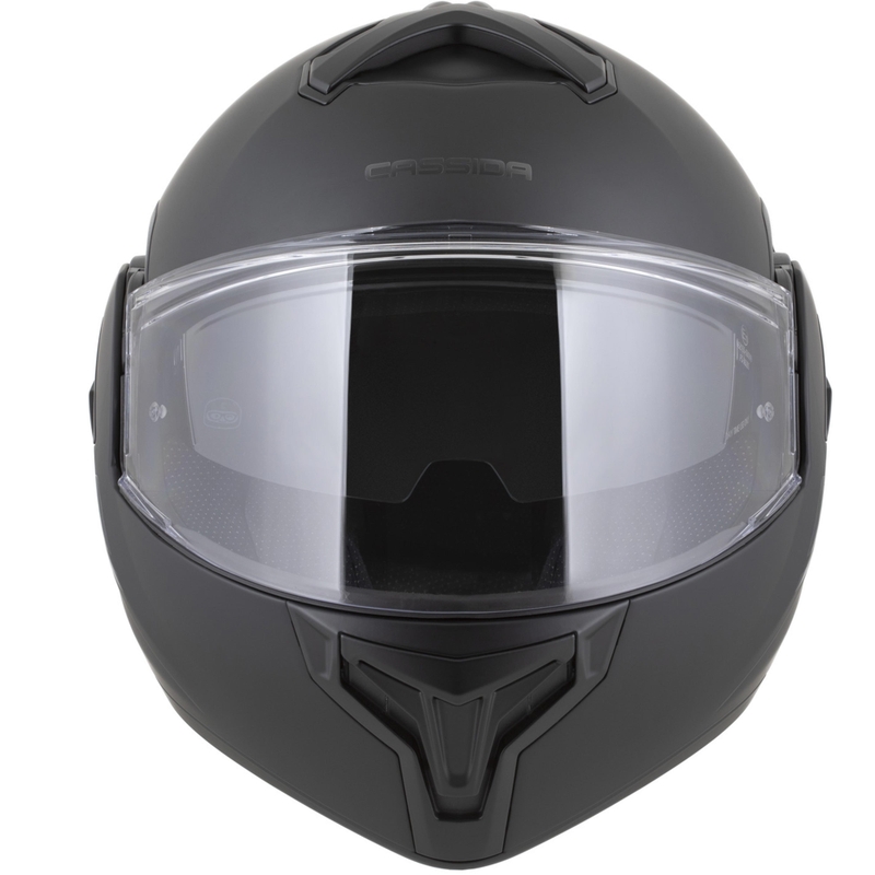 Casco de moto abatible Cassida MultiFlip Solid Blackout negro mate-negro