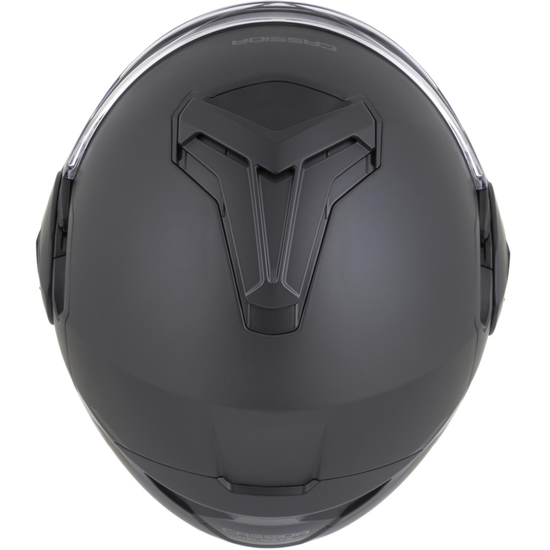 Casco de moto abatible Cassida MultiFlip Solid Blackout negro mate-negro