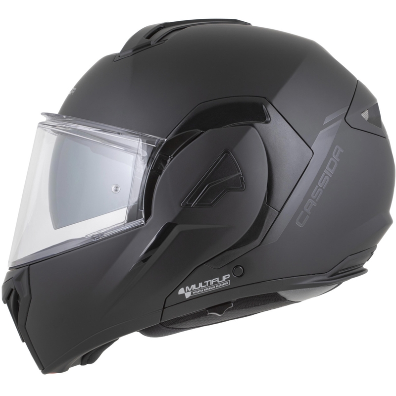 Casco de moto abatible Cassida MultiFlip Solid Blackout negro mate-negro