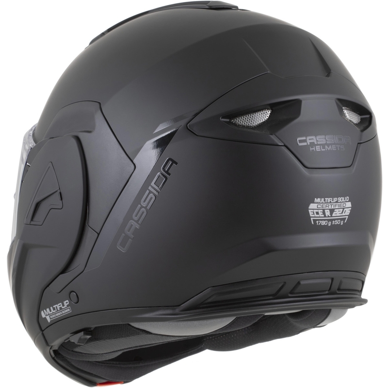 Casco de moto abatible Cassida MultiFlip Solid Blackout negro mate-negro
