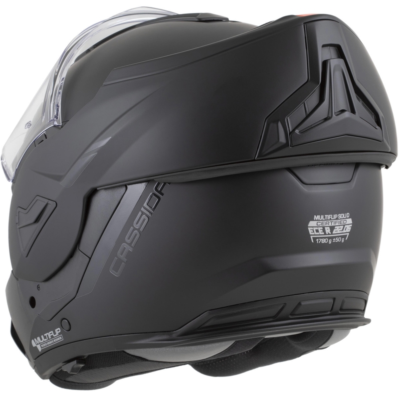 Casco de moto abatible Cassida MultiFlip Solid Blackout negro mate-negro