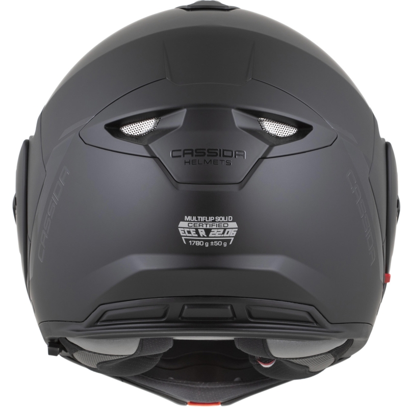 Casco de moto abatible Cassida MultiFlip Solid Blackout negro mate-negro