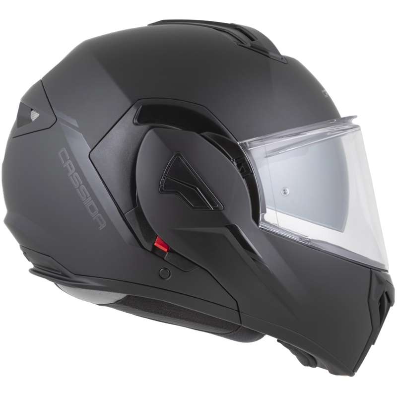 Casco de moto abatible Cassida MultiFlip Solid Blackout negro mate-negro