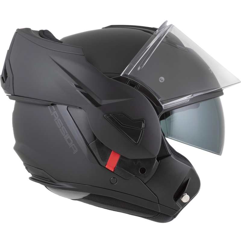 Casco de moto abatible Cassida MultiFlip Solid Blackout negro mate-negro