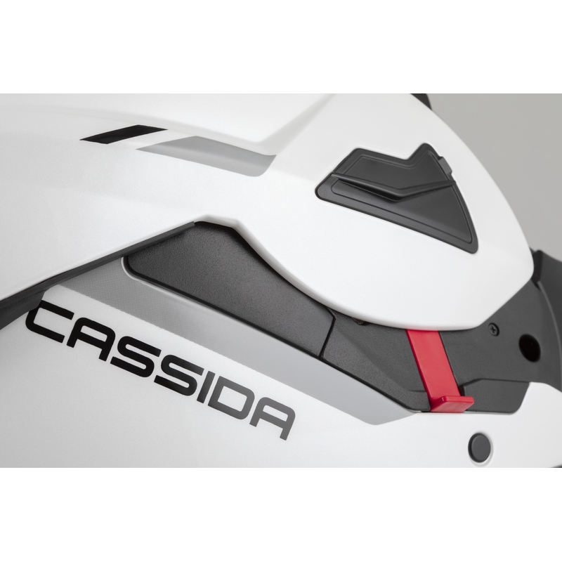Casco de moto abatible Cassida MultiFlip Solid blanco perla-negro