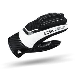 Guantes de moto Street Racer Stunt Negros y Blancos