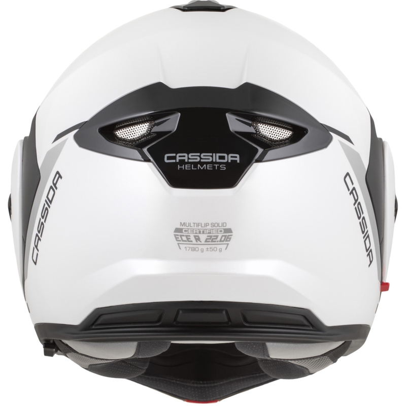 Casco de moto abatible Cassida MultiFlip Solid blanco perla-negro