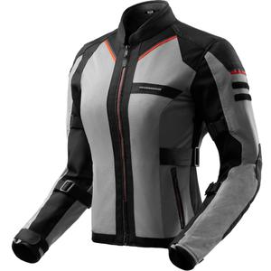Chaqueta de moto para mujer Rebelhorn Scandal 3 negro-gris-rojo