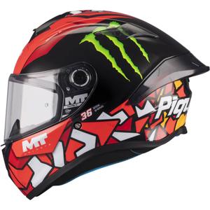 Casco integral de moto MT Targo S Piqueras B5 negro-rojo