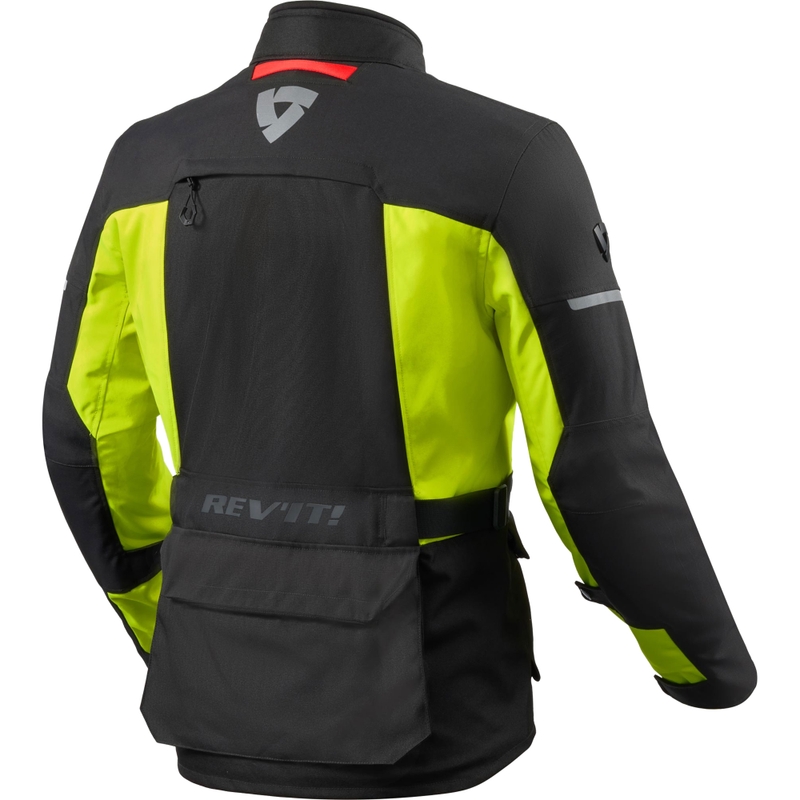 Chaqueta de moto Revit Outback 5 H2O negra-amarilla fluorescente
