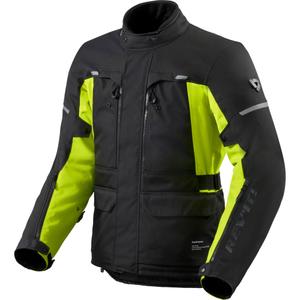 Chaqueta de moto Revit Outback 5 H2O negra-amarilla fluorescente