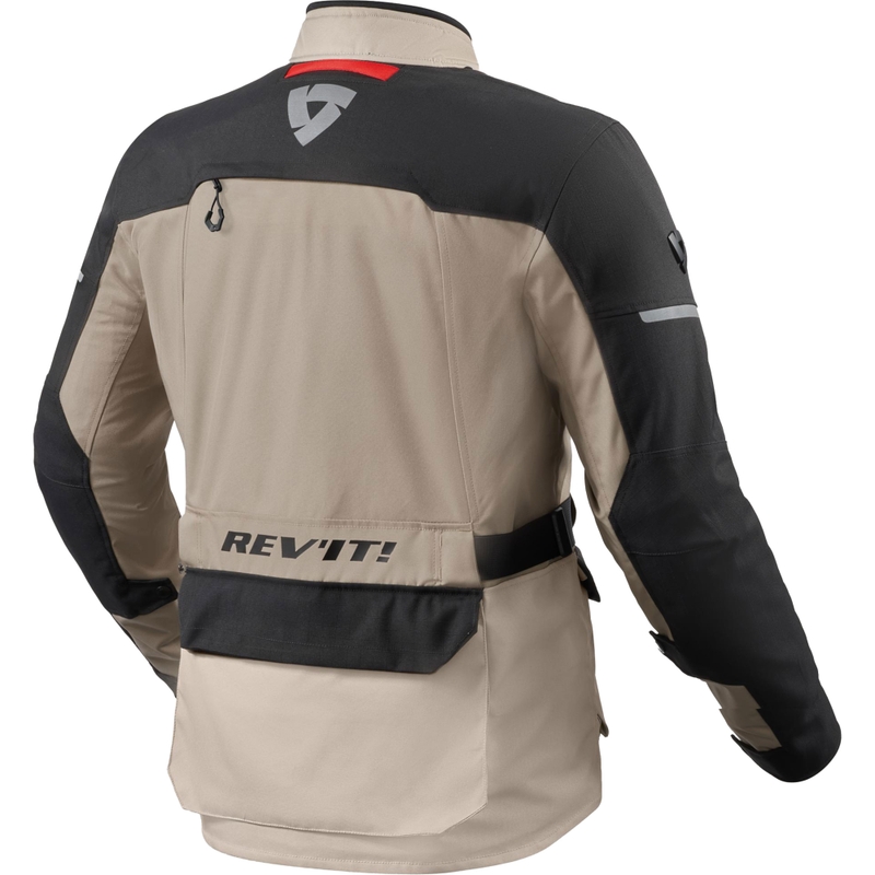 Chaqueta de moto Revit Outback 5 H2O color arena-negro