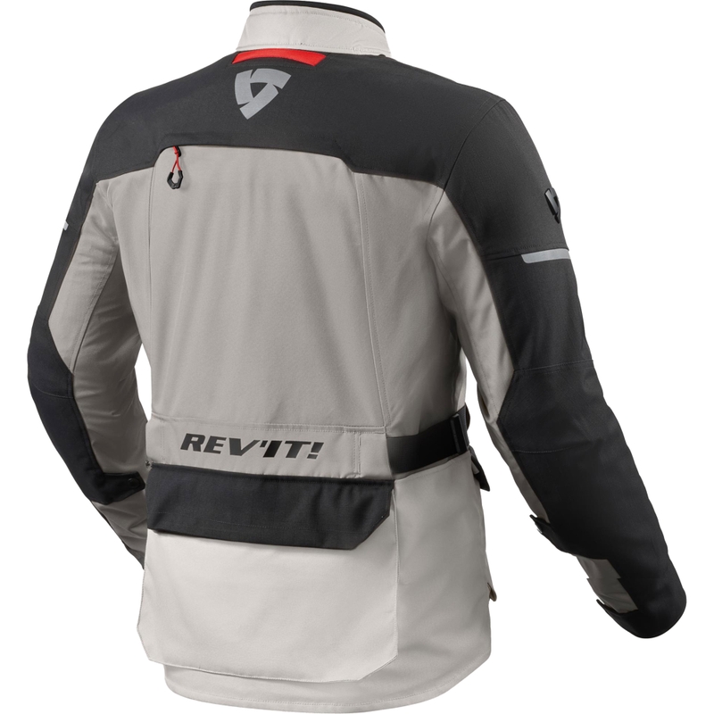 Chaqueta de moto Revit Outback 5 H2O color plata y negro