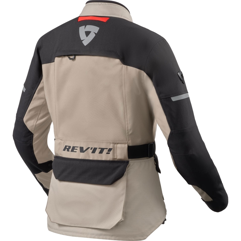 Chaqueta de moto Revit Outback 5 H2O para mujer, color negro arena