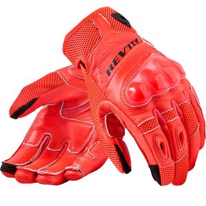 Guantes de moto Revit Ritmo fluo rojo-negro