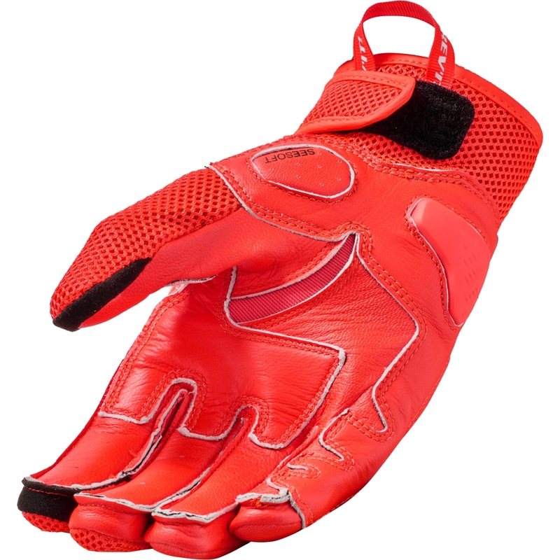 Guantes de moto Revit Ritmo fluo rojo-negro