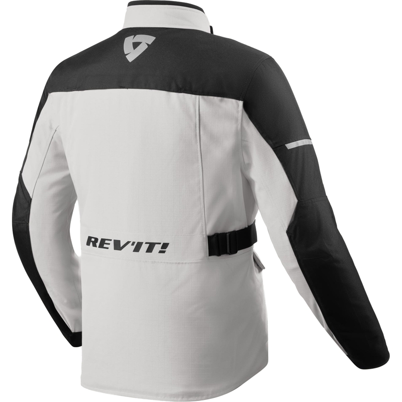 Chaqueta de moto Revit Convergent H2O color plata y negro