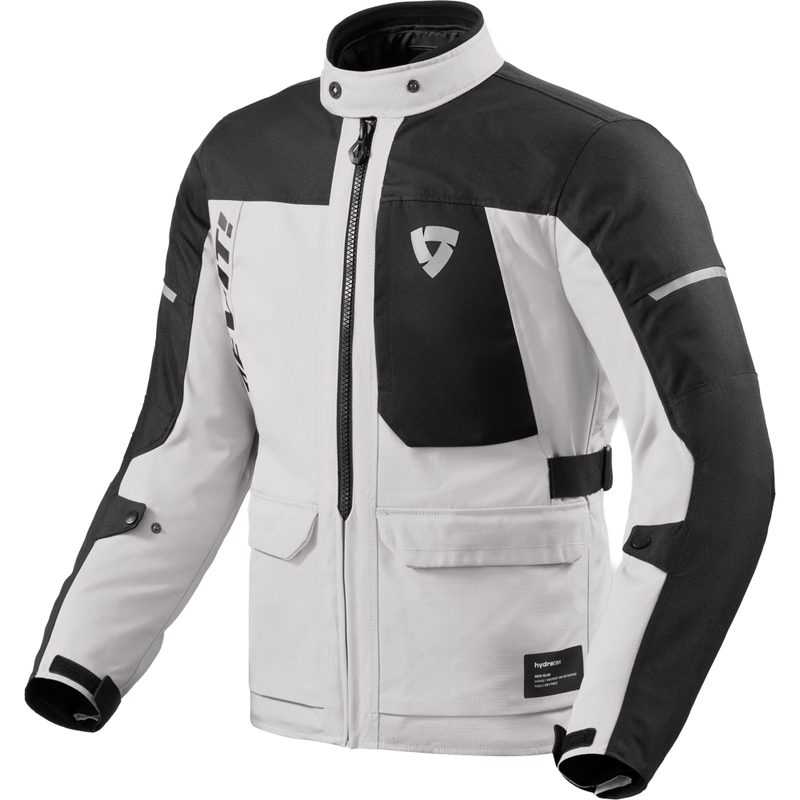 Chaqueta de moto Revit Convergent H2O color plata y negro