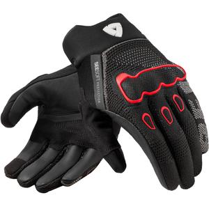 Guantes de moto Revit Hyperspeed 3 negro-rojo fluorescente